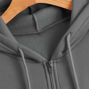 Sweat-shirt à capuche en molleton de coton personnalisé pour homme, confortable, écologique, épais, coupe classique, pull-over décontracté pour l'hiver - Product Image 4