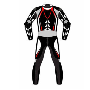 Combinaisons de course moto en cuir coupe-vent et respirantes, ensemble de vêtements de motocross personnalisés avec logo frontal, équipement de course essentiel - Product Image 3