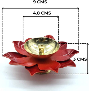 Red & Gold Finished Hot Selling Luxury Home <b>Tablet</b> Decor Metal Candle <b>Holder</b> Easter Handmade High Standard - Product Image 2