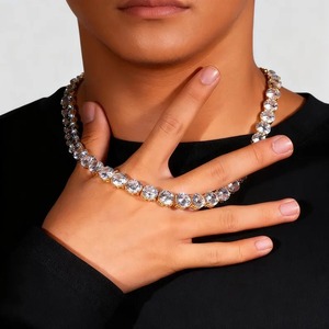 Cadena de tenis de diamantes de excelente calidad para hombres, ideal para compromisos y ocasiones de regalo de lujo, disponible en grandes cantidades. - Product Image 1