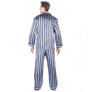 Pijama de Lujo de Seda de Dos Piezas para Hombre 2026 Personalizado de Satén Charmeuse Transpirable, Cómodo para Verano, con Pantalones Cortos y Camisón - Product Image 5