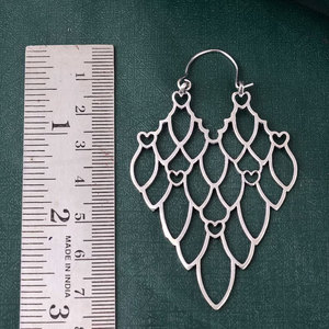 Pendientes de Aro Hechos a Mano con Filigrana de Corazón Dorado, Joyería Étnica Tribal Bohemia para Mujer - Product Image 2
