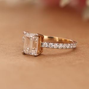 Bague de fiançailles et de mariage tendance en argent 925 plaqué rhodium avec diamants de luxe pour femme - Product Image 4