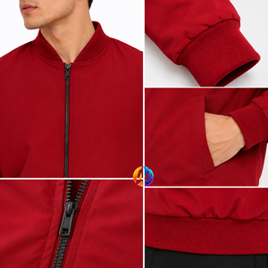 <b>smart</b> men bomber <b>jacket</b> with lightweight construction smooth fabric and comfortable fit for modern fashion and casual daily wear - Product Image 5