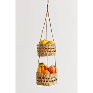 Bamboo Seagrass Tower <b>Planter</b> 3-Tier Hanging Baskets Wholesale - Product Image 3