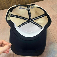 Topi Berkualitas Tinggi 5 Panel Logo Terbalik 2 Warna Topi Baseball Visor Melengkung Struktur Teratur Untuk Kegiatan Sehari-hari Berkemah Unisex