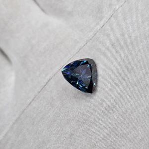 Alta calidad Aqua Blue Trillion Cut Natural Moissanite Piedra preciosa suelta Hermoso acabado para la fabricación de joyas recubiertas - Product Image 5