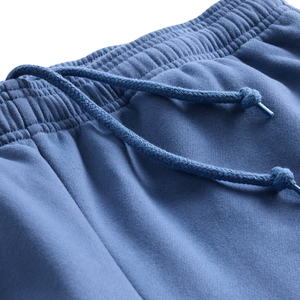 Men Blue Fleece Sweatpants Drawstring <b>Elastic</b> <b>Waist</b> Straight Leg Relaxed Fit Casual Winter Lounge <b>Trousers</b> with Pockets - Product Image 6