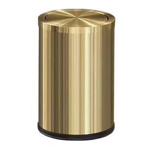 Poubelle en acier poli, conçue pour un rangement élégant dans les intérieurs du salon, de la chambre et de la cuisine - Product Image 1