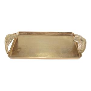 Latest Design Luxury Metal Serving <b>Tray</b> Solid Finish Residential Use Decorative <b>Trays</b> Irregular Shape Gold Color Wedding <b>Tray</b> - Product Image 2