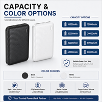Batterie externe mini 5000 mAh en gros du fabricant, portable, charge rapide 50000 mAh, batterie au lithium 21700 personnalisée en gros 5000 mAh