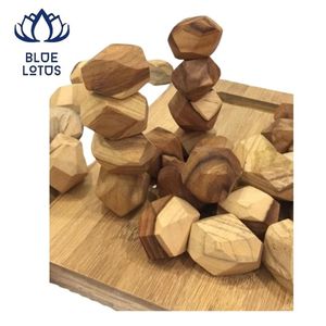BEST SELLER Wooden Stone Balancing <b>Blocks</b> Montessori Toy For Kids And Adults Handmade Educational Product - Product Image 1