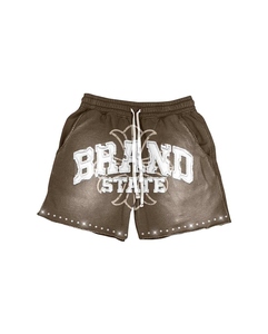 Streetwear Shorts Vintage Oversized Men's Acid <b>Wash</b> Short Jogger Vintage Distressed French Terry Drawstring Shorts - Product Image 6
