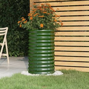 Grand bac à plantes en acier thermolaqué vert pour jardin, pots de pépinière pour le stockage - Product Image 1