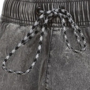 Nuevos Shorts Deportivos de Algodón para Hombre, Estilo Vintage, Lavado Ácido, con Efecto Desgastado por el Sol, Personalizables con Logotipo - Product Image 3