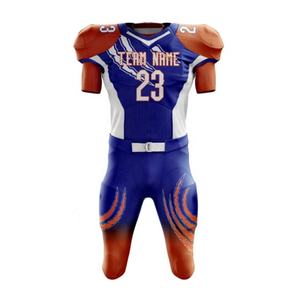 Maillot de football américain d'été respirant à manches courtes, uniforme de football de haute qualité sublimé évacuant l'humidité - Product Image 2