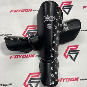 Último Modelo de Equipo de Protección para Entrenamiento de Kickboxing, Protectores de Tibia Fairtex Rosas, Logotipo Personalizado, Protectores de Pierna de Cuero Profesionales para Muay Thai - Product Image 3