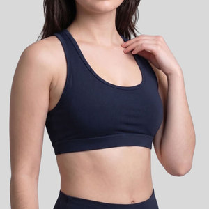 2026 New Design Triangle Lace Trimmed Wire-Free Breathable Women's Sports Bra Adjustable Straps Backless Spandex/Nylon Summer - Product Image 3
