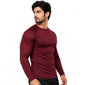 Camiseta de manga larga para hombre con tejido elástico, diseño de protección solar, material transpirable para natación, surf y fitness - Product Image 3