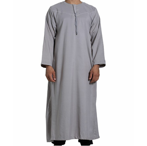 Kaftan marocain brodé OEM, vêtements islamiques, vente en gros, thobe tendance, robe musulmane pour hommes, en polyester - Product Image 1