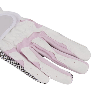 Guante de Golf Blanco de PU, Diseño de Malla Transpirable para Dedos Completos, Correa de Muñeca Ajustable, para Deportes al Aire Libre - Product Image 3