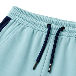 Conjunto de dos piezas informal personalizado para mujer, camiseta de manga corta y pantalones anchos en azul marino y acuático, con paneles en contraste. - Product Image 6