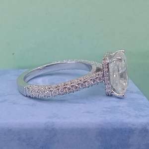 Bagues de fiançailles et de mariage en argent sterling 925 plaqué or 18 carats avec diamant de laboratoire et moissanite, bijoux de mode raffinés pour femmes - Product Image 2