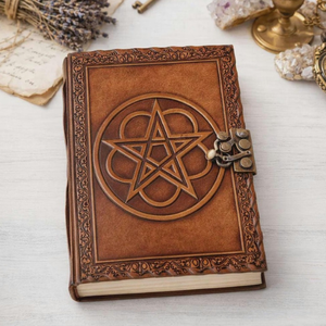 Diario de Cuero con Pentagrama Hecho a Mano, Libro de Hechizos Vintage, Grimorio de Brujería, Cuaderno Gótico, Diario de Estilo Antiguo, Regalo - Product Image 2