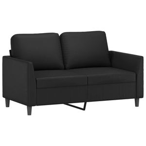 Conjunto de Sofá de 2 Plazas en Cuero Sintético Negro, Resistente, para Sala de Estar, Cómodo y Elegante - Product Image 4