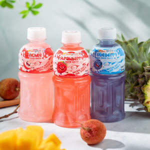 Bebidas de jugo de lichi de Vietnam con nata de coco, 320 ml, jugo embotellado con gelatina de coco, proveedor mayorista, fábrica de bebidas Nawon - Product Image 1