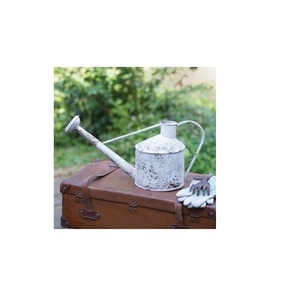 Handmade metal watering can unique artisan piece for watering indoor outdoor plants long spout decorative finish - Product Image 2
