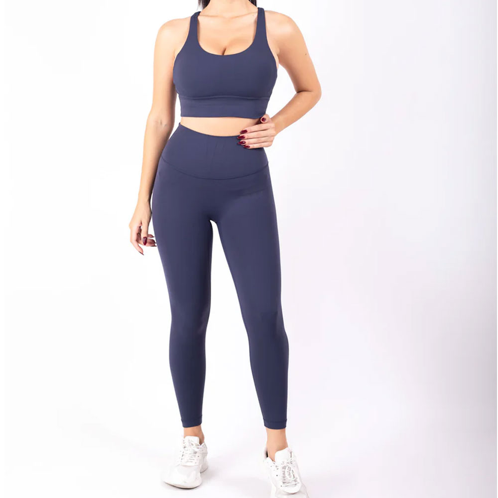 Top Trendy Quick Dry Good Service Best Quality Custom Logo Print Reasonable Price Gym Fitness Active Wear High Waist Yoga Set