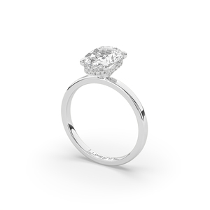 Anillo de Diamante Cultivado en Laboratorio, Corte Oval Brillante de 2.12 Quilates, Plata de Ley 925, Ligero, Diseño Único para Joyerías y Vendedores - Product Image 5