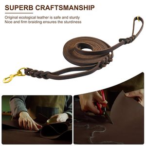 สายจูงสุนัขหนังสีดำคุณภาพพรีเมียม - Product Image 5