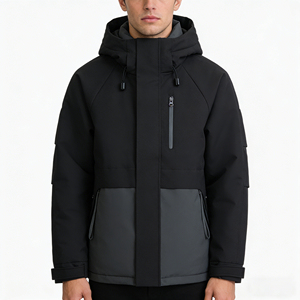 Factory Wholesale Unisex Softshell Jacket Comfortable <b>Warm</b> Casual Outdoor <b>Waterproof</b> Winter Stand Collar Front Logo - Product Image 3
