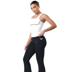 Black <b>Flared</b> <b>Legging</b> Women High Waist Contour Fit Yoga Pants Stretch Fitness Trousers Workout Activewear Performance Bottoms - Product Image 1