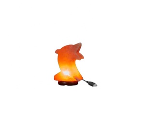 Dolphin Shape Handmade Eco-Friendly Organic Material Mini USB <b>Salt</b> <b>Lamp</b> Reduces Static Electricity Treats Seasonal Affective - Product Image 1