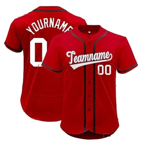 Camisetas de Béisbol al por Mayor para Hombre, Camisetas con Botones, Manga Corta, Uniformes Deportivos, Camisetas de Béisbol Personalizadas, Lisas - Product Image 1