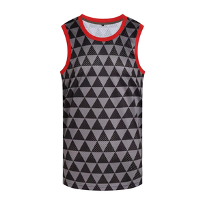 Camiseta de Baloncesto Personalizada sin Mangas para Hombre, 100% Poliéster, Malla de Secado Rápido, Camiseta Deportiva Sublimada, OEM ODM USA - Product Image 3