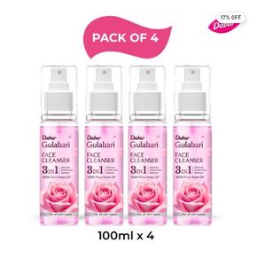 ดาบูร์ กูลาบารี โรส โกลว์ คลีนเซอร์ 100 มล. แพ็ค 4 ขวด สำหรับใช้ทุกวัน เพื่อผิวเนียนกระจ่างใส - Product Image 1