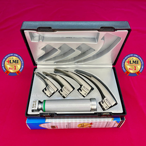 Ensemble de laryngoscope Macintosh à fibre optique pour enfant, qualité supérieure, instrument de classe I avec garantie d'un an - Product Image 1