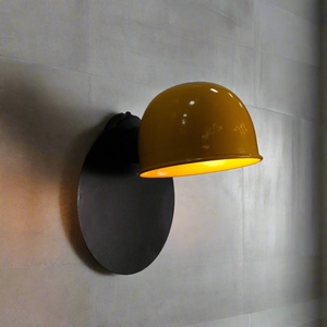 Lampe murale dôme jaune nordique moderne, applique minimaliste à led pour intérieur, luminaire décoratif de luxe, idéal pour chambre à coucher, chevet, salon, couloir, décoration créative - Product Image 2