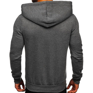 Sweat à capuche zippé pour homme, style nouveau, poids lourd, pour tenue décontractée et sportive, en molleton de coton épais uni, sur mesure - Product Image 5