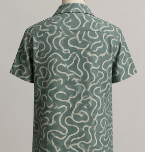 เสื้อเชิ้ตแขนสั้นผู้ชายแบบลำลอง ปกคอพับ เสื้อเชิ้ตฤดูร้อน - Product Image 4