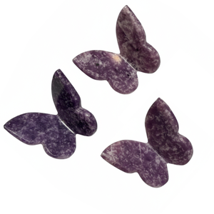 Mariposa de cristal de lepidolita de alta calidad con alas de piedra curativa, mariposa tallada en 3D y decoración para el hogar, mayorista - Product Image 6