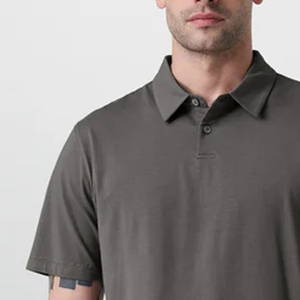 OEM Service Design Men T Shirt With Turn <b>Down</b> Collar Outdoor Design 2026 Men Fashionable Casual T Shirt Relaxed Fit Street Style - Product Image 3