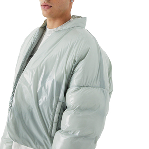 Men's <b>Waterproof</b> Windproof Thick <b>Winter</b> Casual Quilted <b>Jacket</b> Stand Collar Zipper Closure Loose Fit Camouflage Pattern Front - Product Image 2