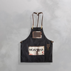 Tablier de barman professionnel en toile avec logo personnalisé, sangle en cuir réglable, uniforme de mixologie, luxe, pour personnel de bar de boîte de nuit - Product Image 1