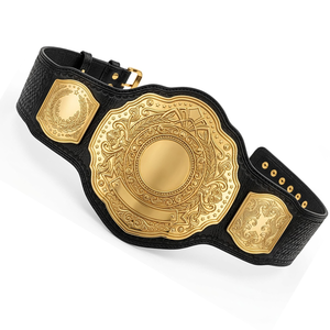 Ceinture de championnat d'arts martiaux en cuir sur mesure, taille haute, pliable, antidérapante, couleurs et logo personnalisables, vente en gros - Product Image 3