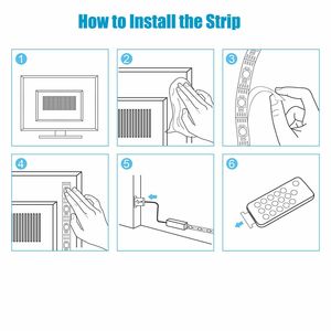 Striscia LED USB 5V per Smart Home, Retroilluminazione TV 5050 RGB con Cambio Colore e Telecomando a 24 Tasti - Product Image 4